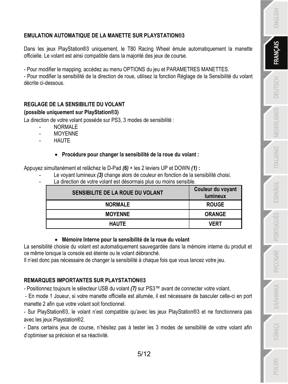 Thrustmaster T80 Racing Wheel User Manual | Page 18 / 269