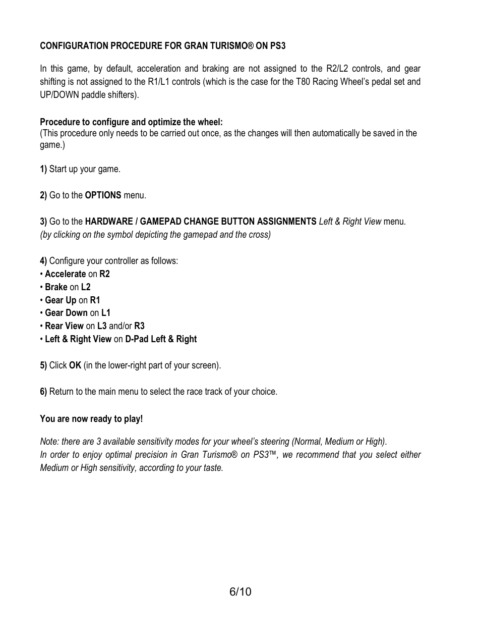 Thrustmaster T80 Racing Wheel User Manual | Page 265 / 269