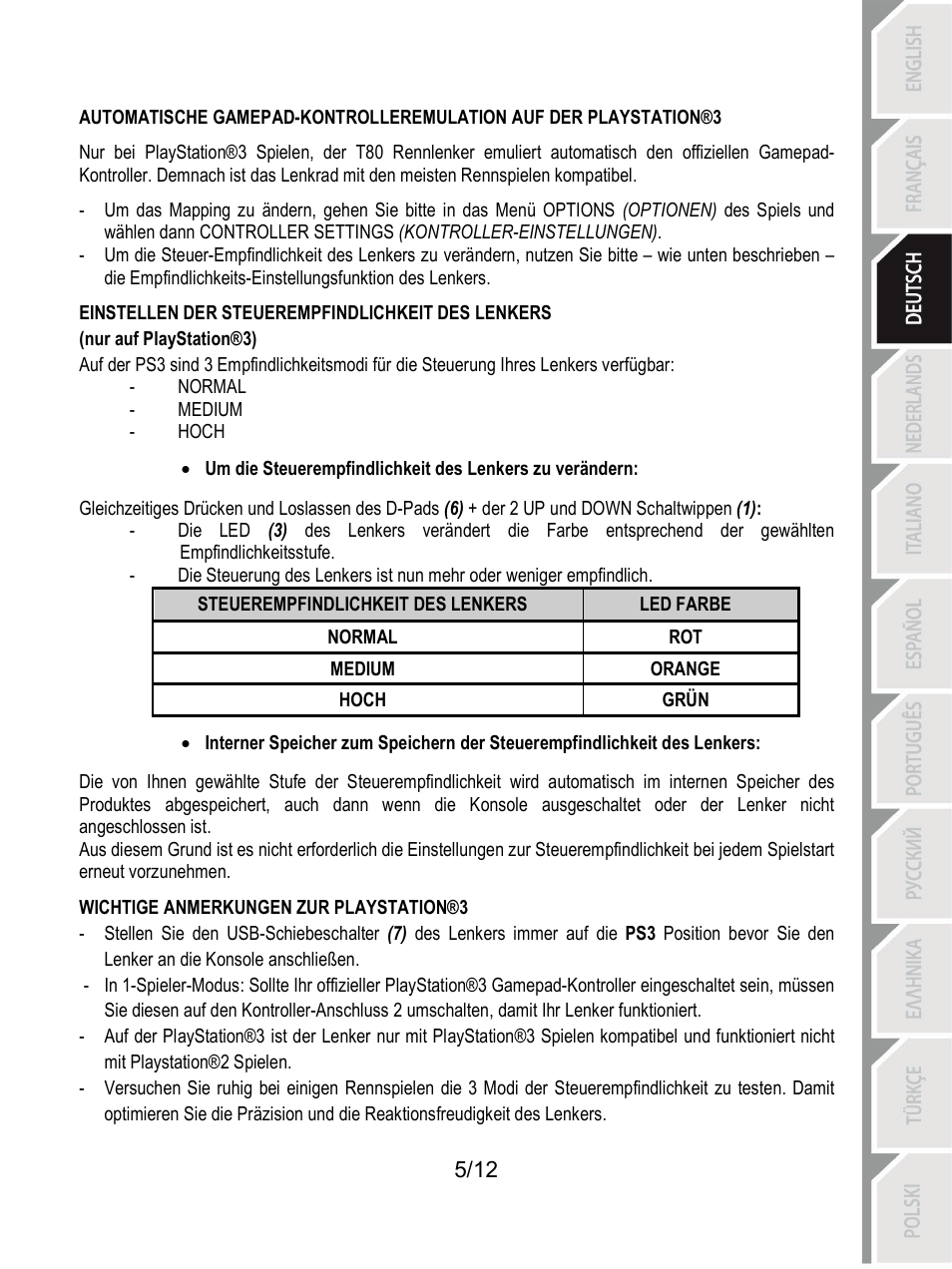 Thrustmaster T80 Racing Wheel User Manual | Page 30 / 269