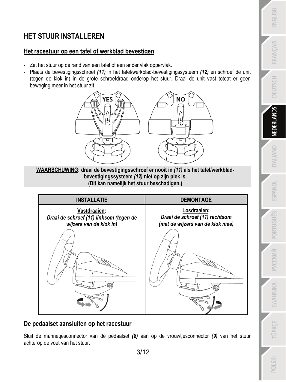 Het stuur installeren | Thrustmaster T80 Racing Wheel User Manual | Page 40 / 269