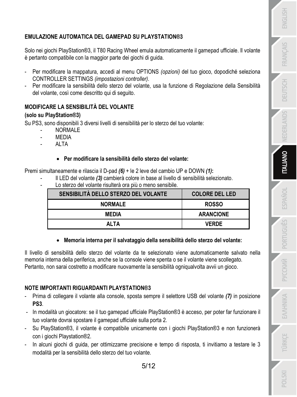 Thrustmaster T80 Racing Wheel User Manual | Page 54 / 269