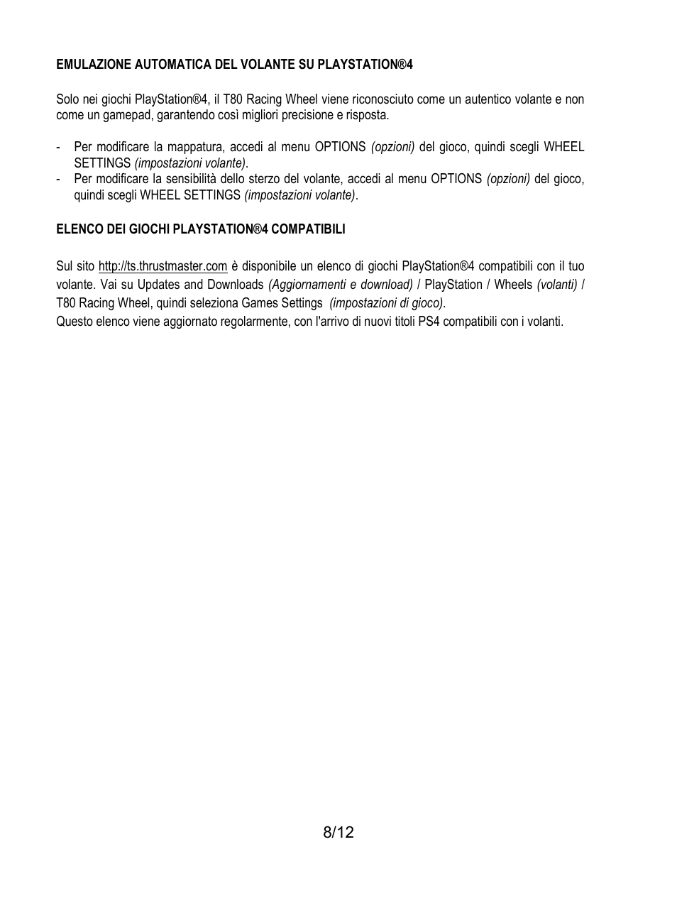 Thrustmaster T80 Racing Wheel User Manual | Page 57 / 269