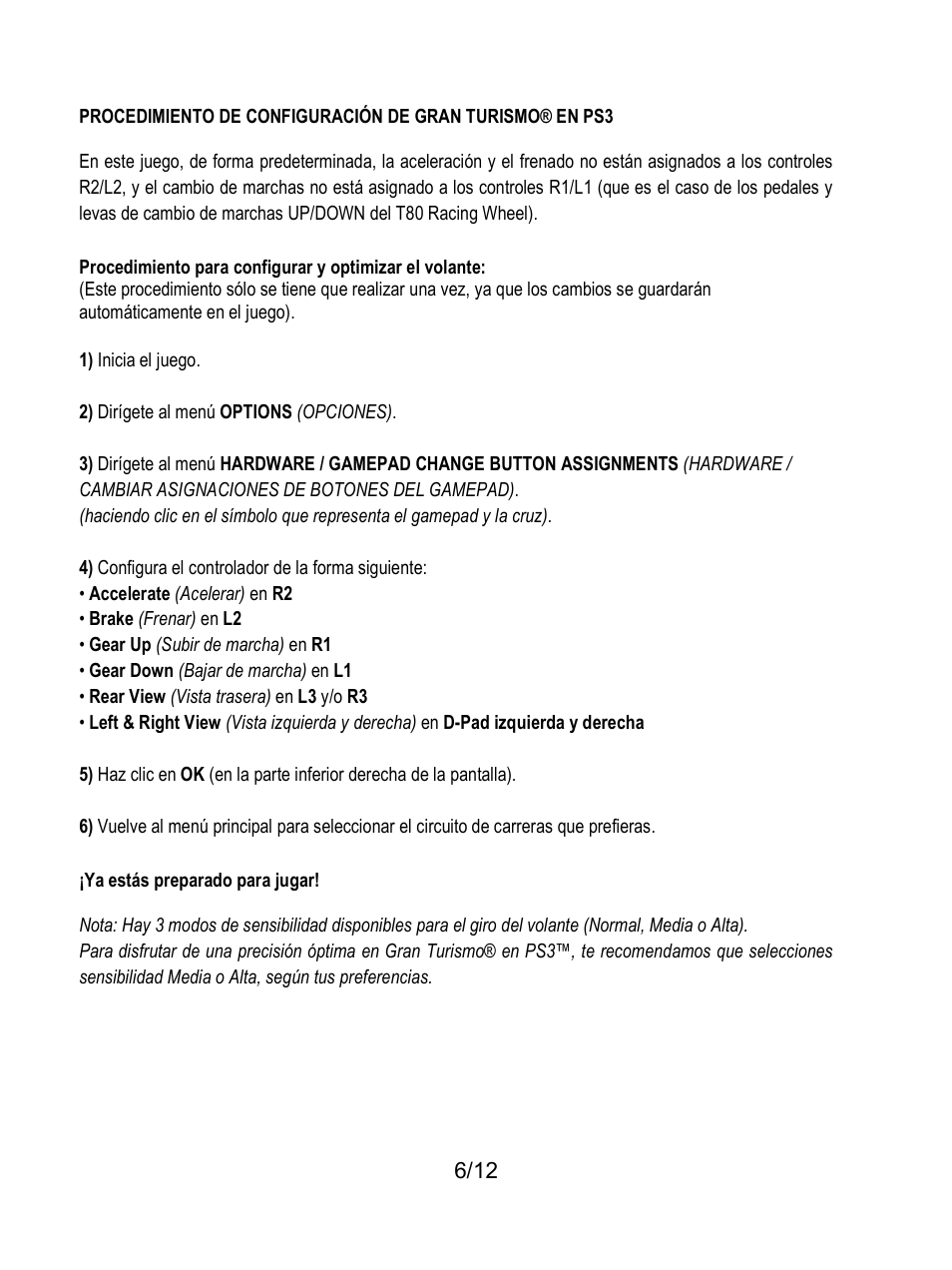 Thrustmaster T80 Racing Wheel User Manual | Page 67 / 269