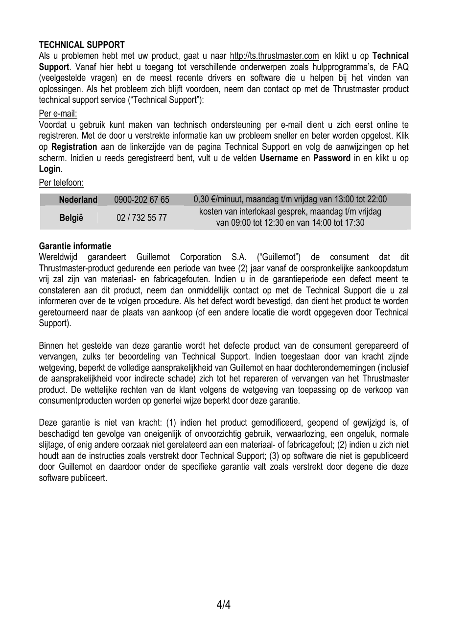 Thrustmaster Force Feedback Joystick User Manual | Page 16 / 28