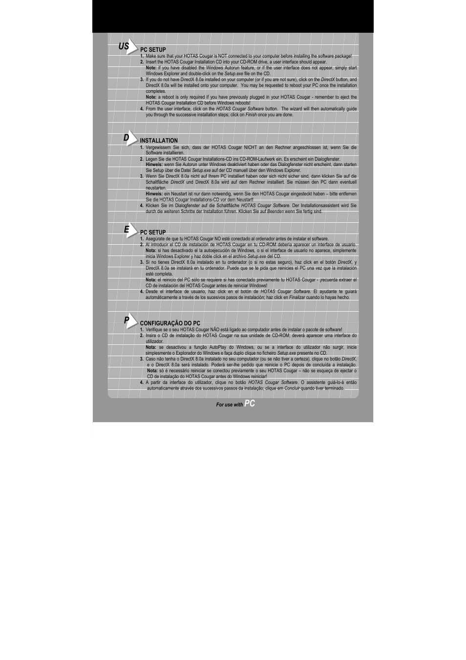 Thrustmaster Hotas Cougar User Manual | Page 2 / 5