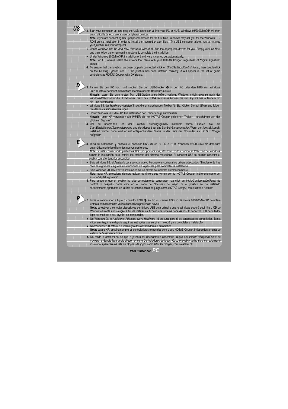 Thrustmaster Hotas Cougar User Manual | Page 4 / 5