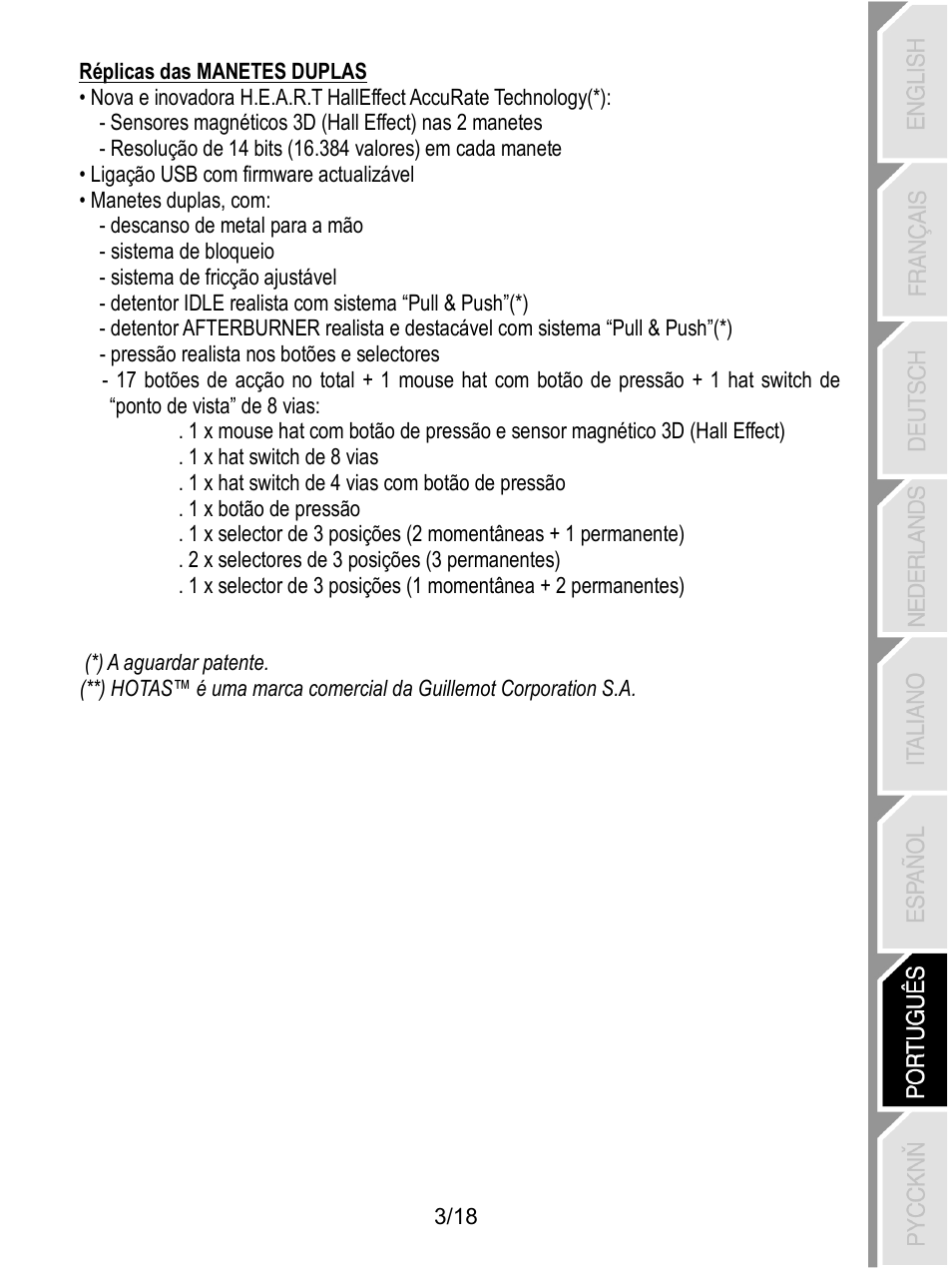 Thrustmaster HOTAS Warthog User Manual | Page 112 / 145