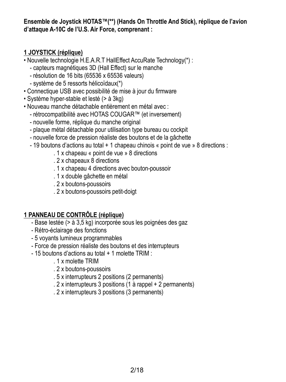 Thrustmaster HOTAS Warthog User Manual | Page 21 / 145