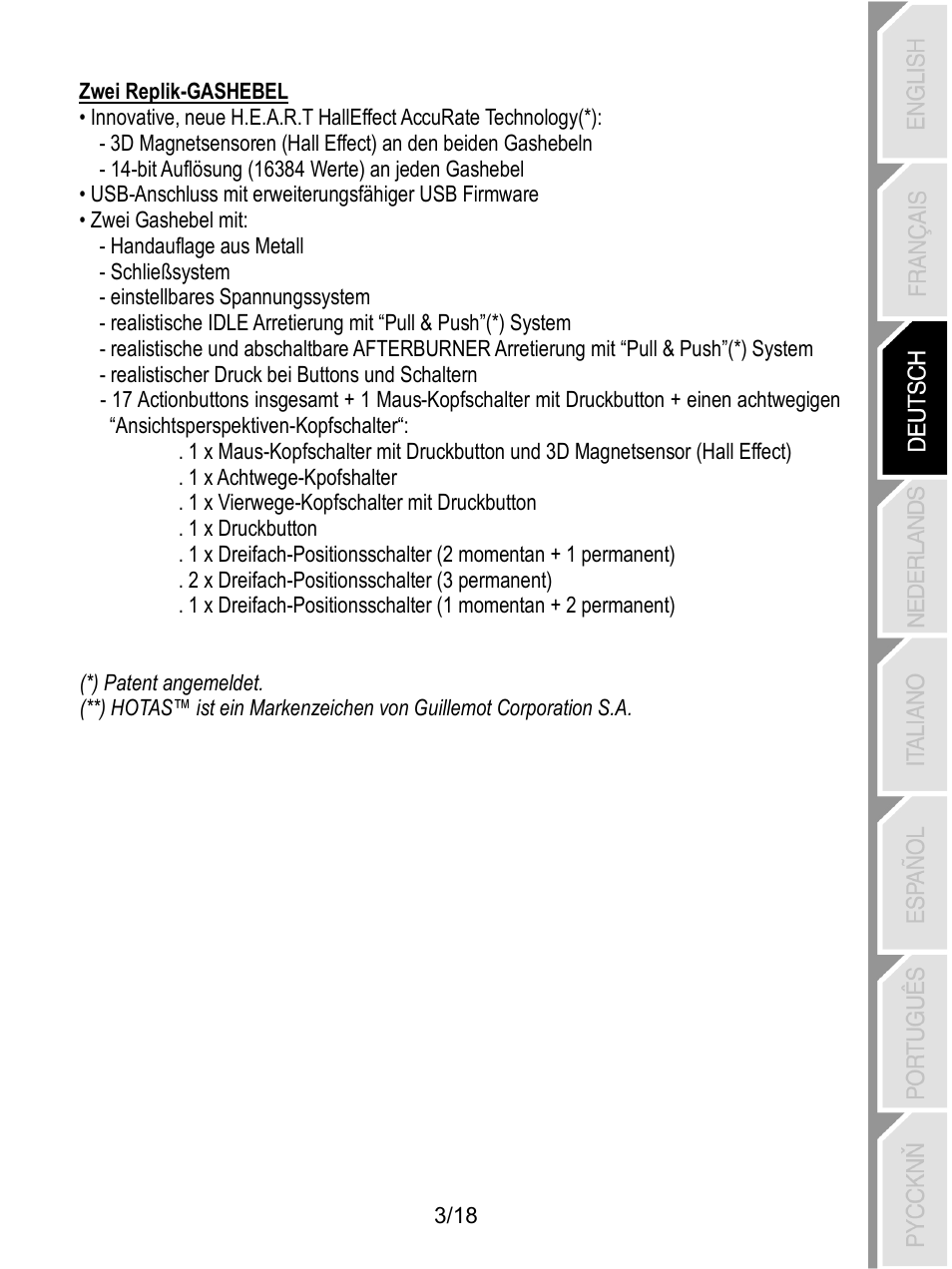 Thrustmaster HOTAS Warthog User Manual | Page 40 / 145