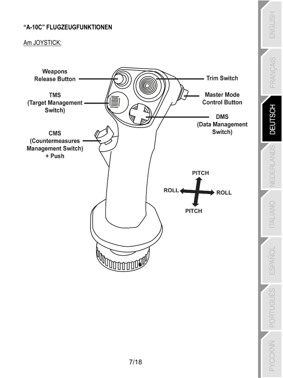 Thrustmaster HOTAS Warthog User Manual | Page 44 / 145