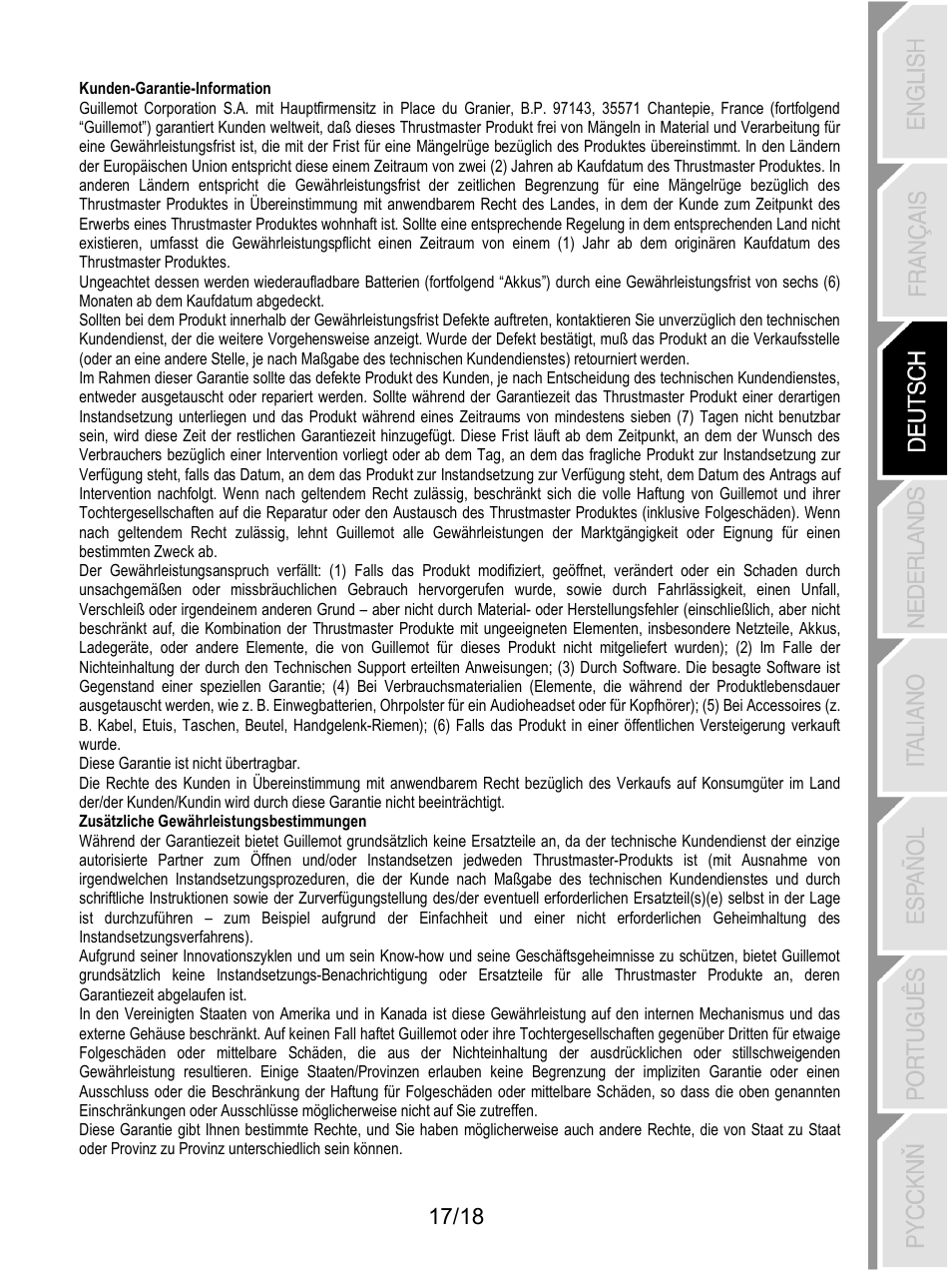 Thrustmaster HOTAS Warthog User Manual | Page 54 / 145