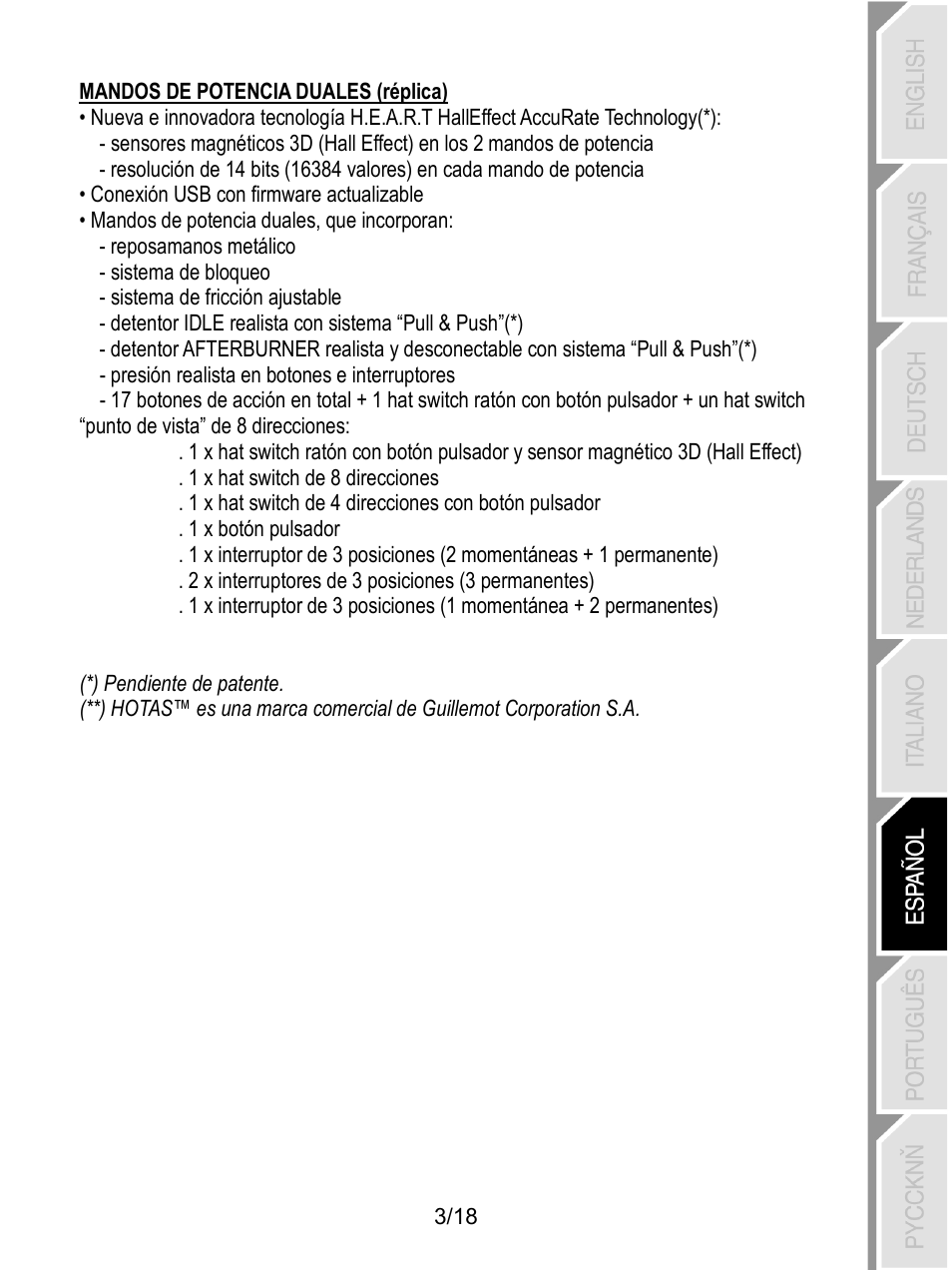 Thrustmaster HOTAS Warthog User Manual | Page 94 / 145