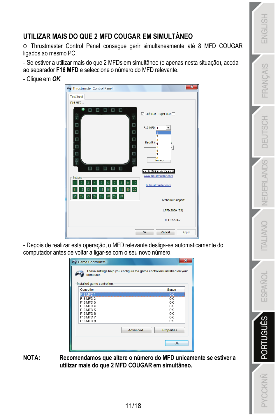 Thrustmaster MFD COUGAR Pack User Manual | Page 120 / 145