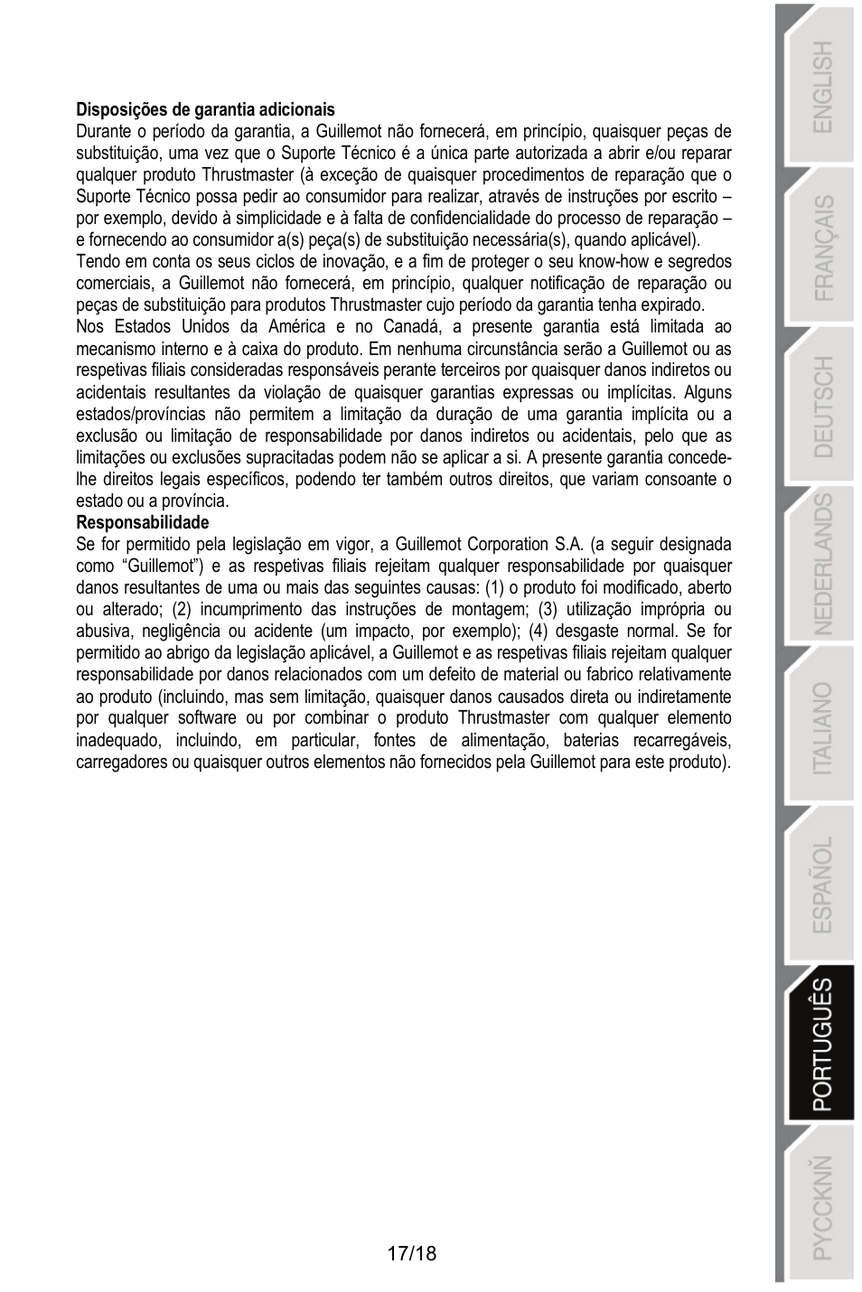 Thrustmaster MFD COUGAR Pack User Manual | Page 126 / 145