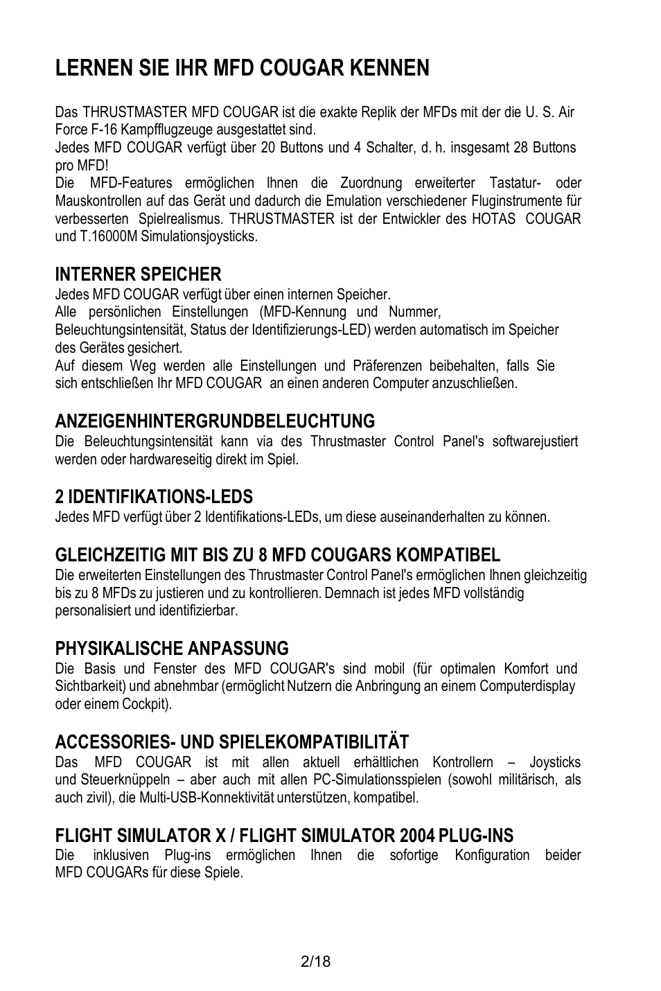 Lernen sie ihr mfd cougar kennen | Thrustmaster MFD COUGAR Pack User Manual | Page 39 / 145