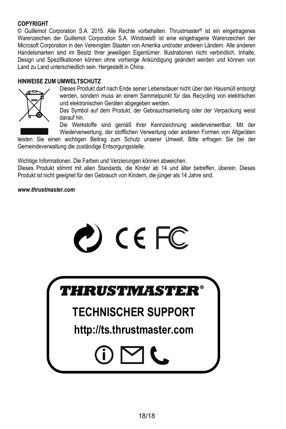 Technischer support | Thrustmaster MFD COUGAR Pack User Manual | Page 55 / 145
