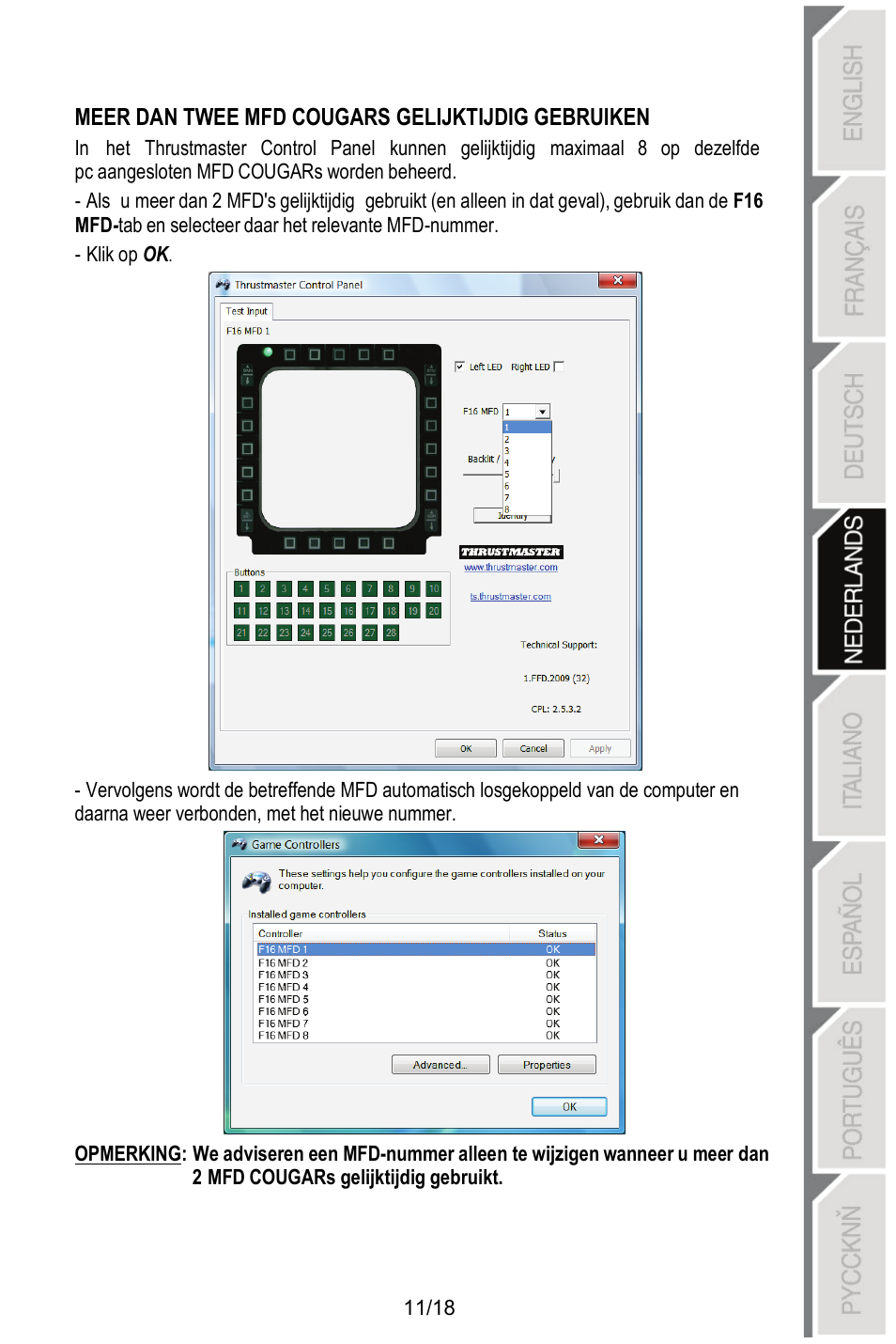 Thrustmaster MFD COUGAR Pack User Manual | Page 66 / 145
