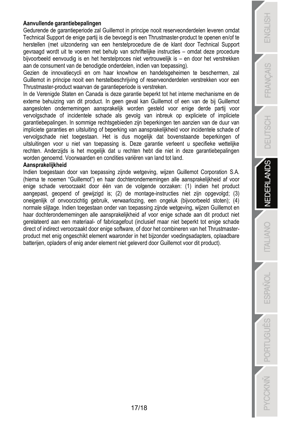 Thrustmaster MFD COUGAR Pack User Manual | Page 72 / 145