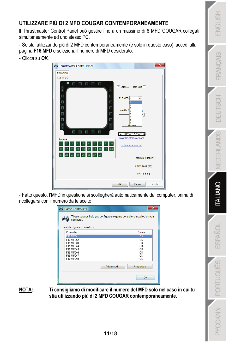 Thrustmaster MFD COUGAR Pack User Manual | Page 84 / 145