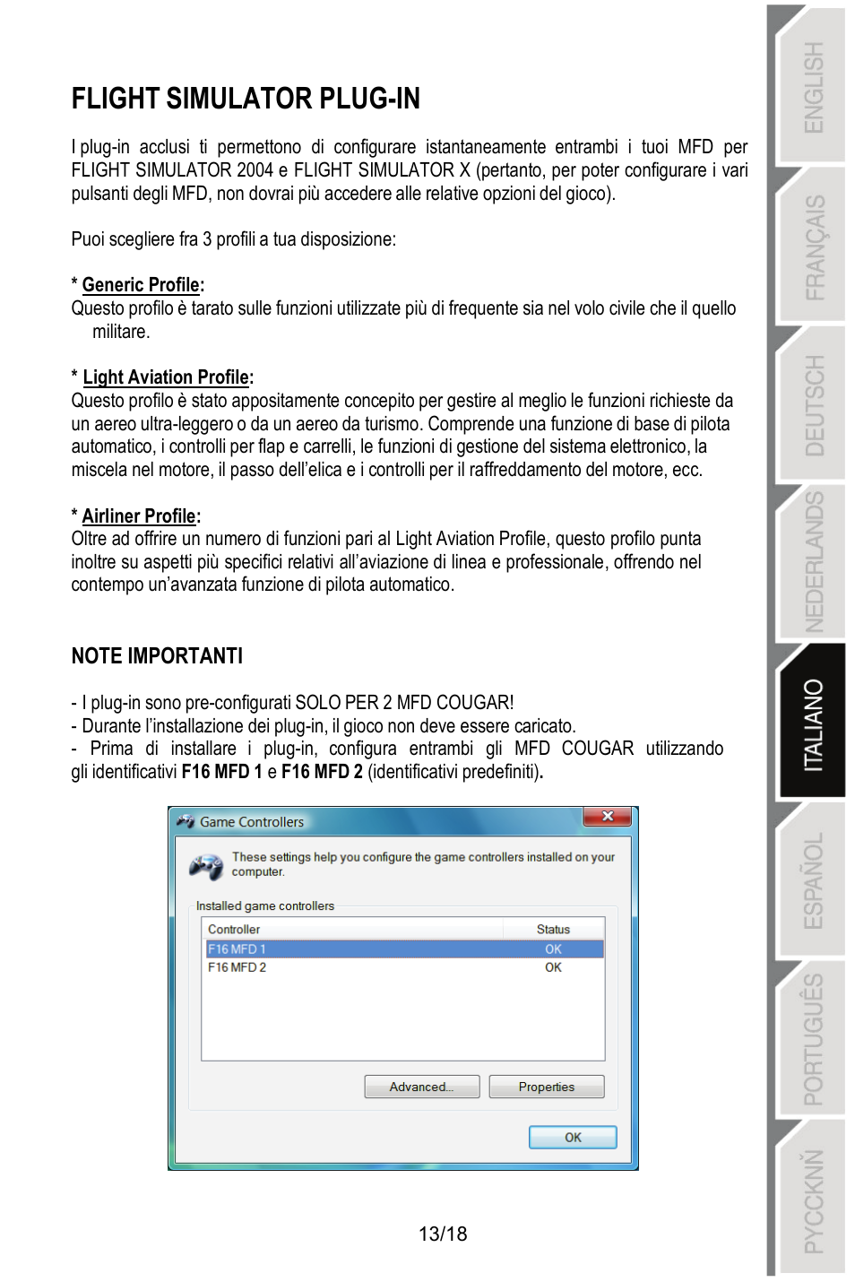 Flight simulator plug-in | Thrustmaster MFD COUGAR Pack User Manual | Page 86 / 145