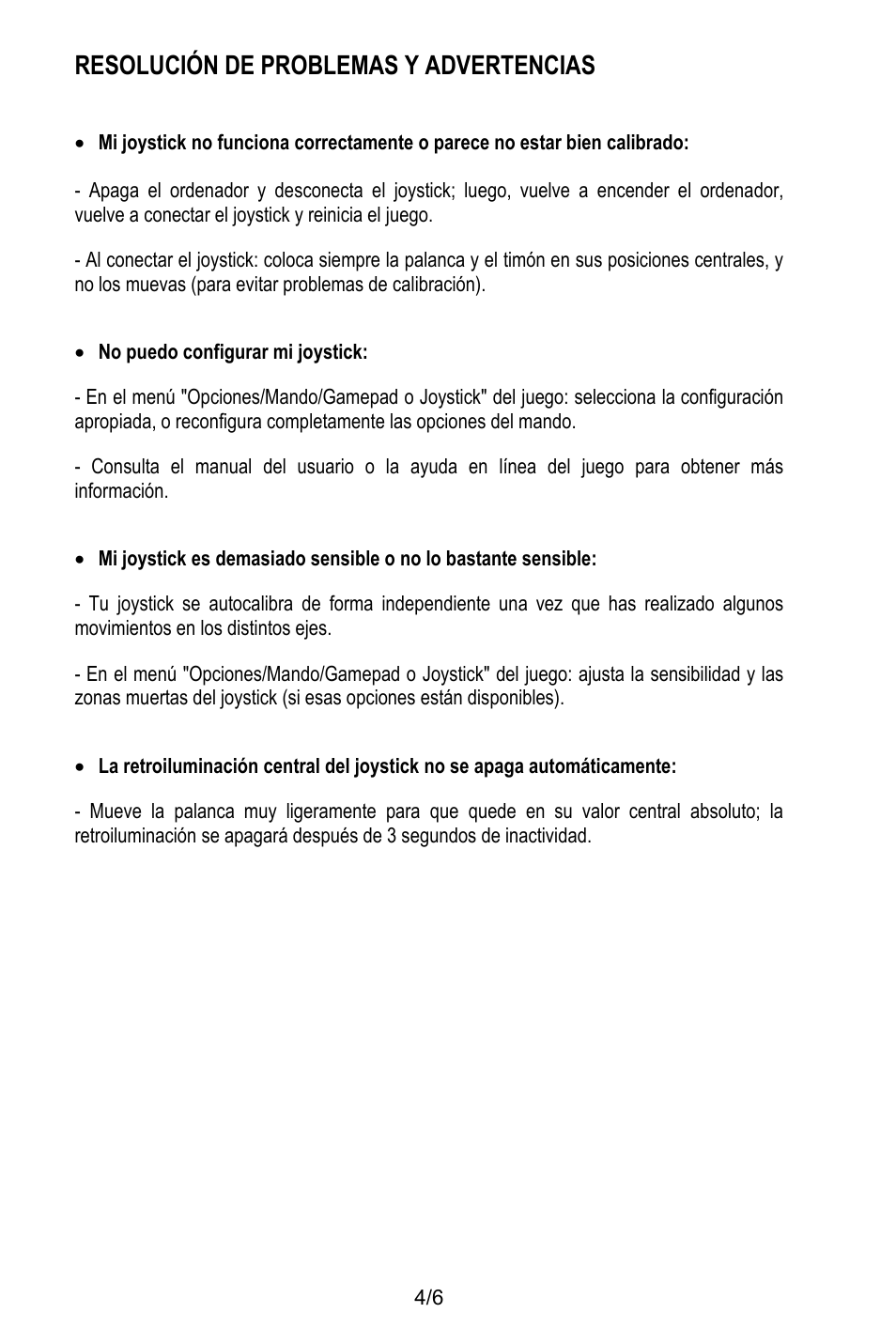 Resolución de problemas y advertencias, No puedo configurar mi joystick | Thrustmaster T.16000M User Manual | Page 47 / 97