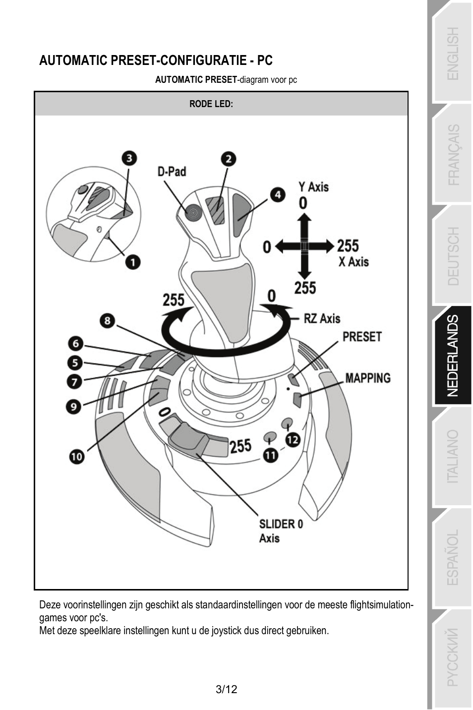 Automatic preset-configuratie - pc | Thrustmaster T.Flight Stick X User Manual | Page 40 / 85