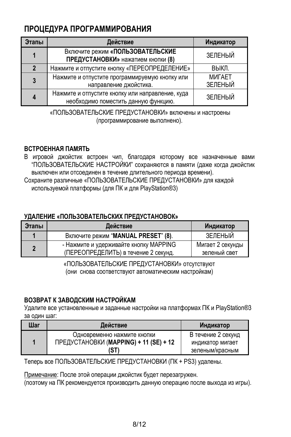 Процедура программирования | Thrustmaster T.Flight Stick X User Manual | Page 81 / 85