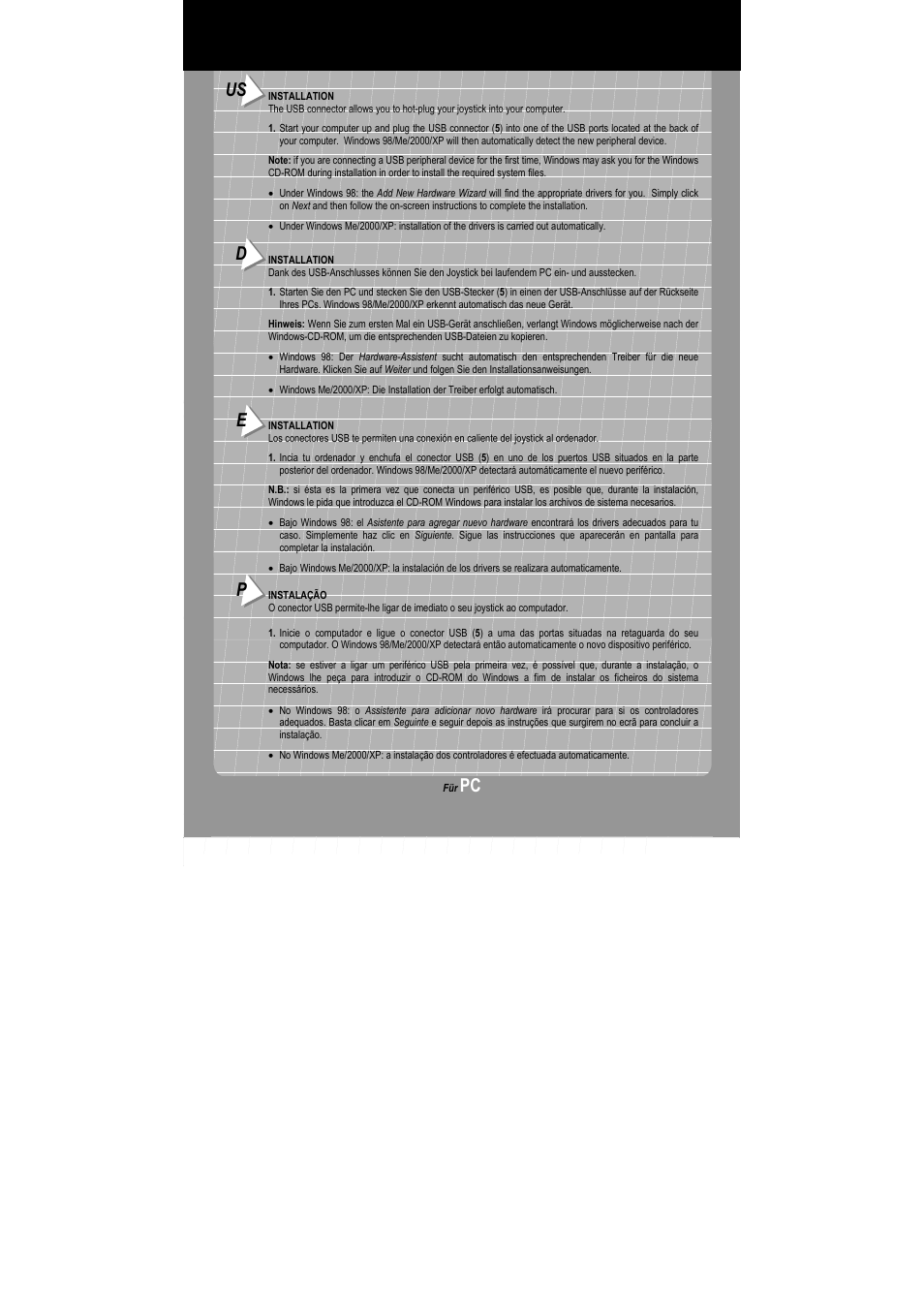 Thrustmaster USB Joystick User Manual | Page 2 / 4