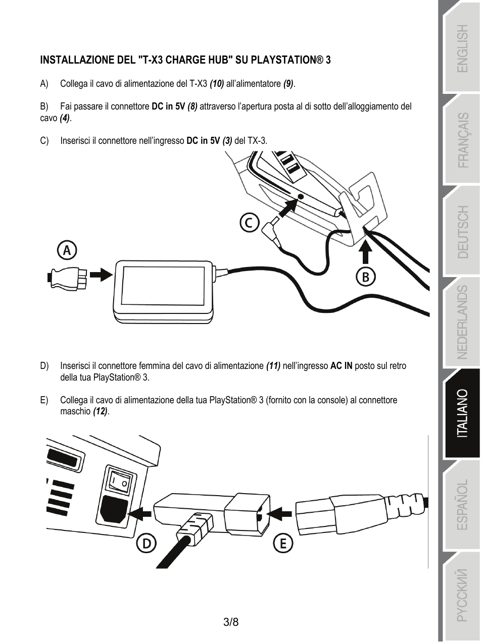 Thrustmaster T-X3 Charge Hub User Manual | Page 36 / 57