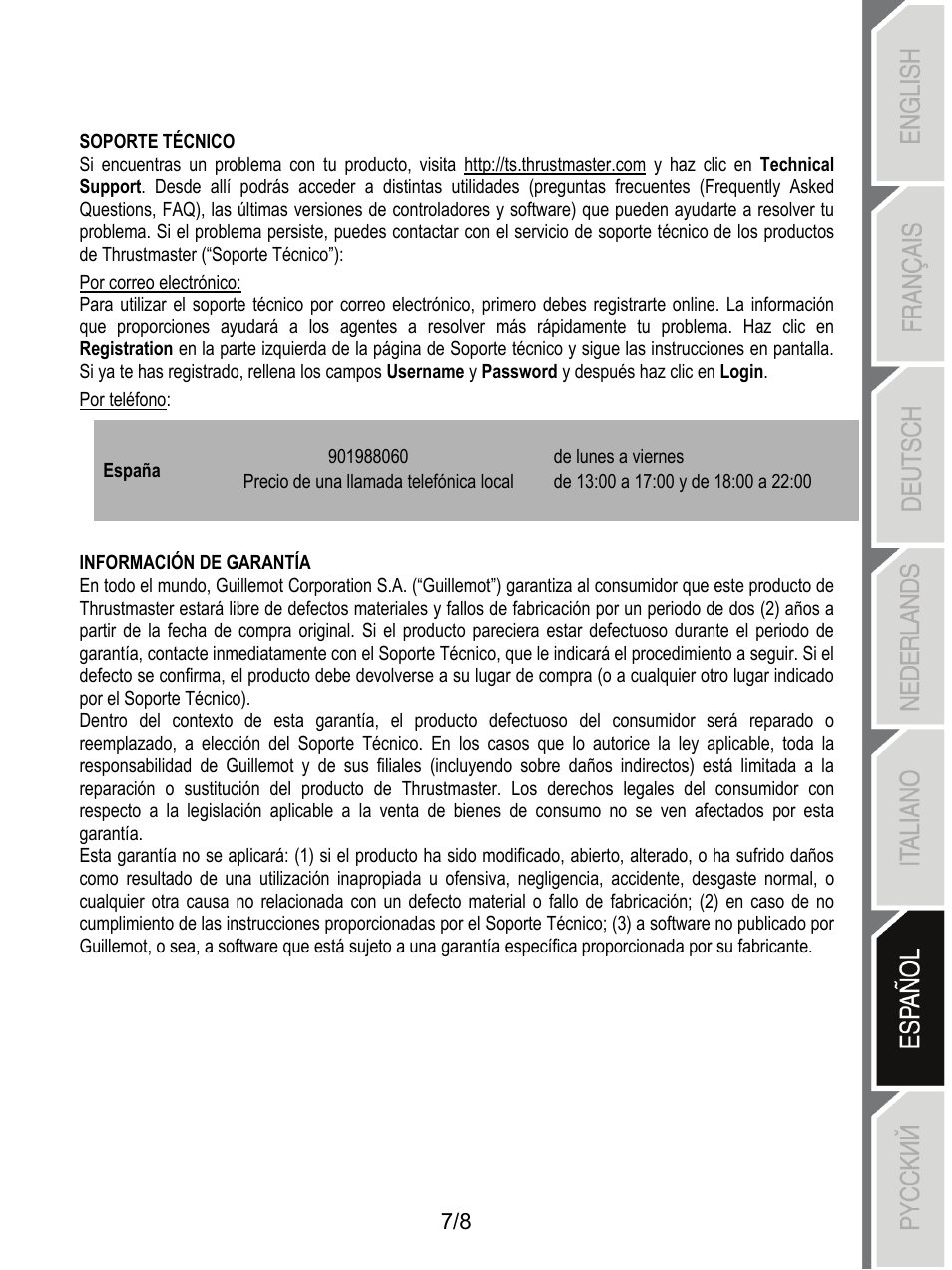 Thrustmaster T-X3 Charge Hub User Manual | Page 48 / 57