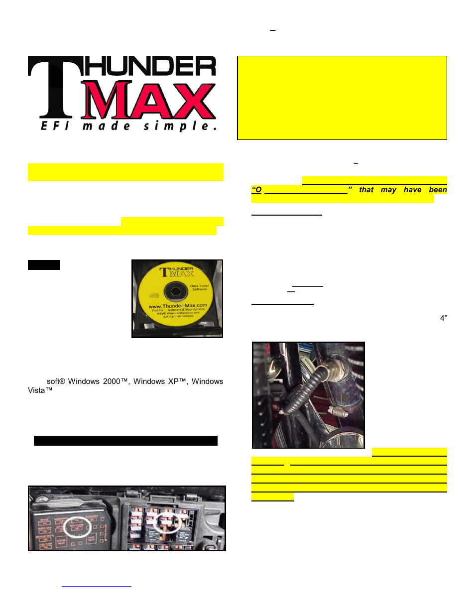 ThunderMax PN#309-362 - FL Touring Models User Manual | 8 pages