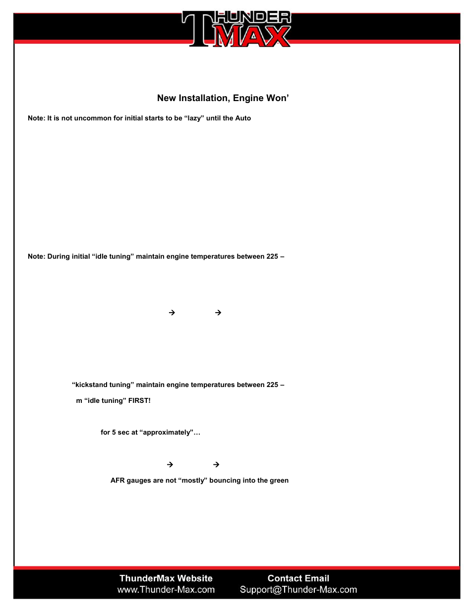 ThunderMax Basic Troubleshooting User Manual | 3 pages