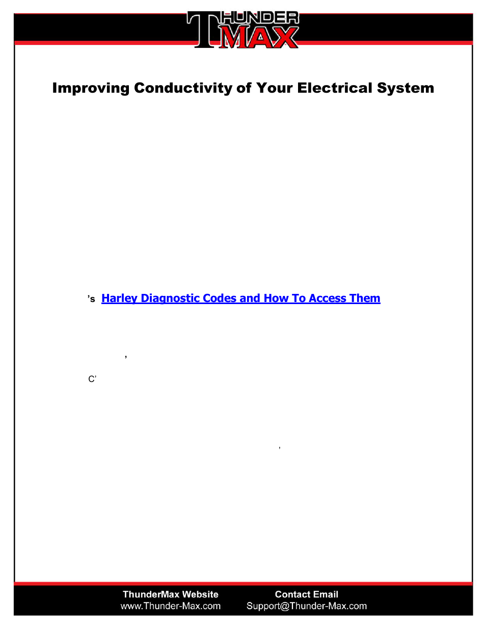 ThunderMax Conductivity - How To Improve and Maintain User Manual | 4 pages