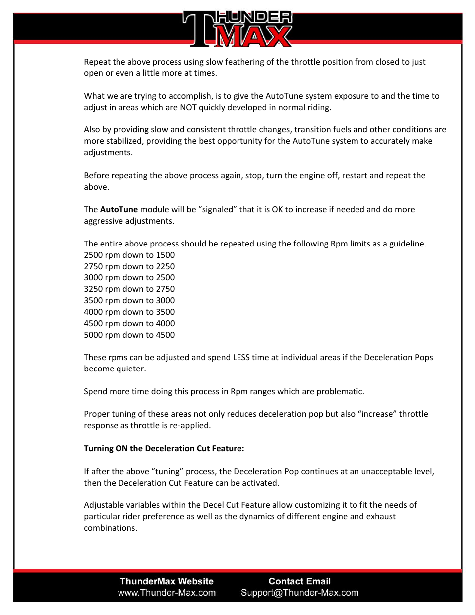 ThunderMax Deceleration Pop - Tuning Methods and Other Info User Manual | Page 3 / 4