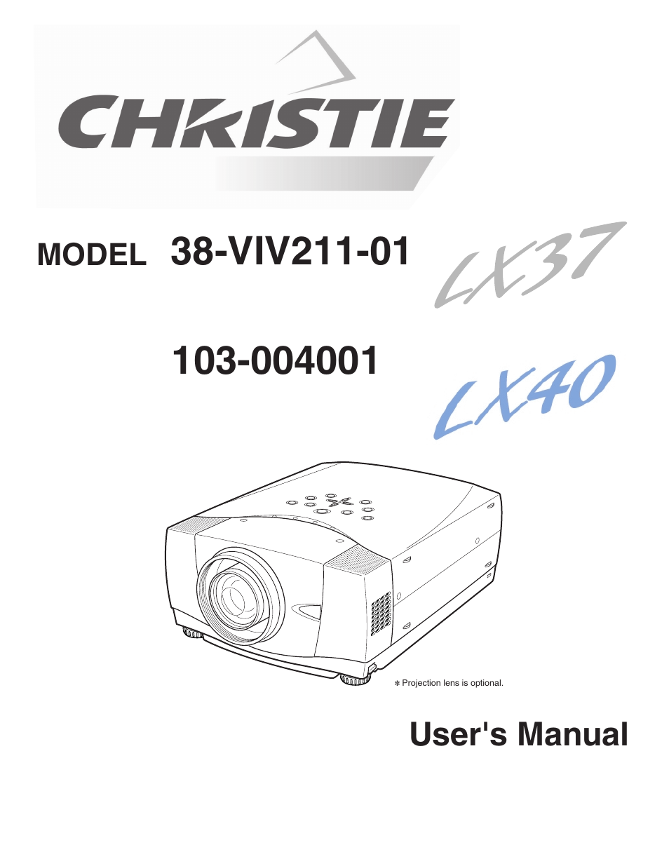Christie Digital Systems 38-VIV211-01 User Manual | 56 pages