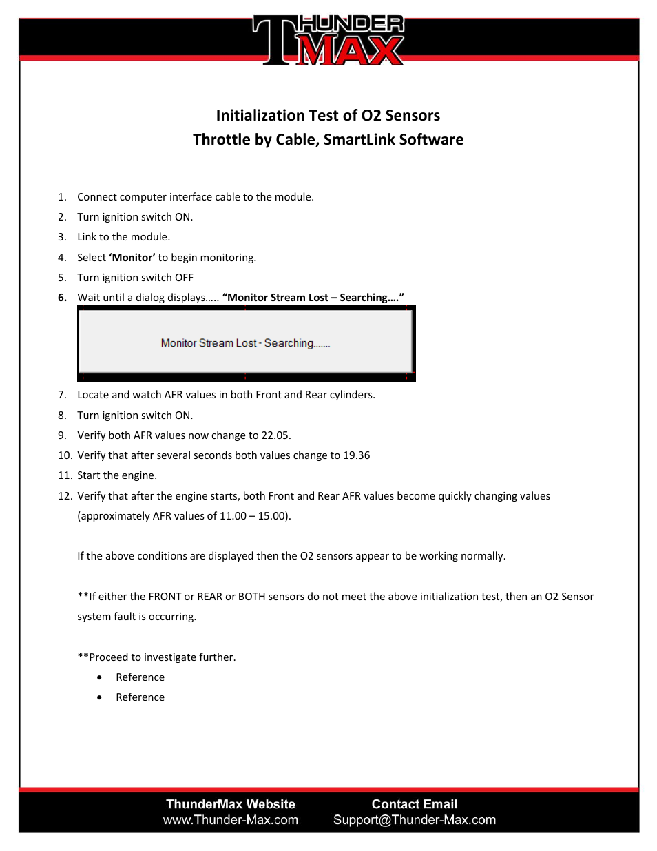ThunderMax Oxygen (O2) Sensor Operation Testing User Manual | Page 5 / 6