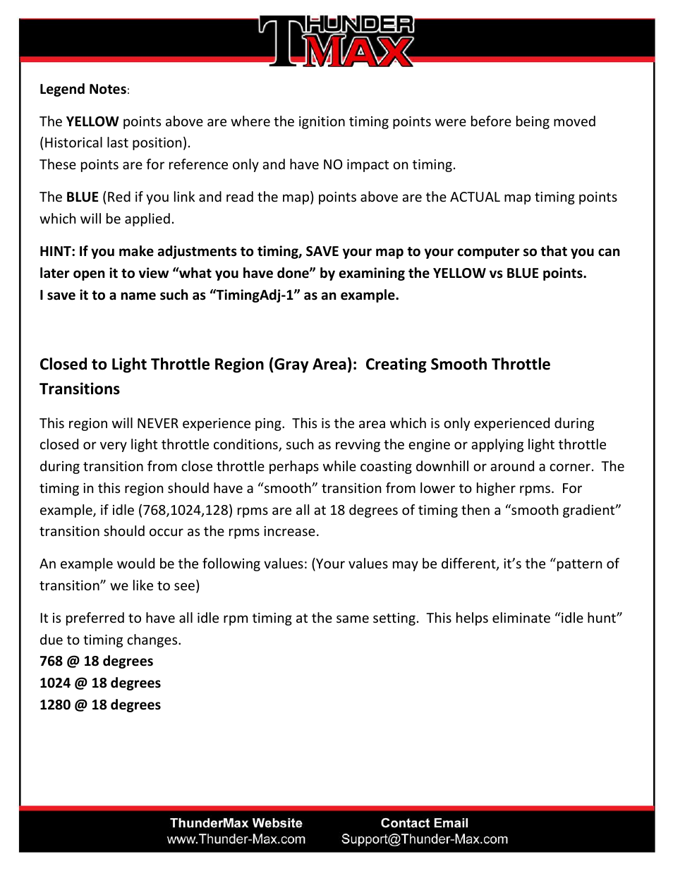 ThunderMax Timing vs. TPS (More Complex - Best Method) User Manual | Page 2 / 9