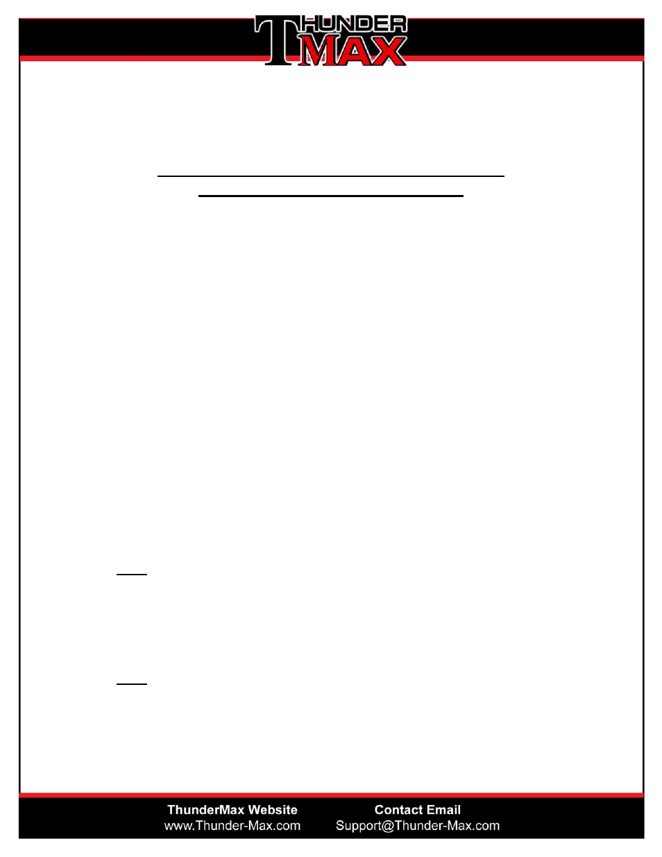 ThunderMax Timing vs. Temperature (Easy Method) User Manual | 3 pages