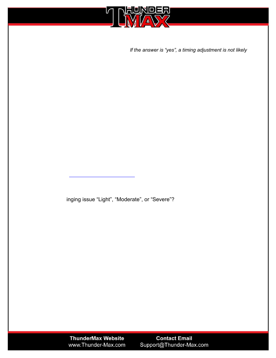 ThunderMax Timing vs. Temperature (Easy Method) User Manual | Page 2 / 3