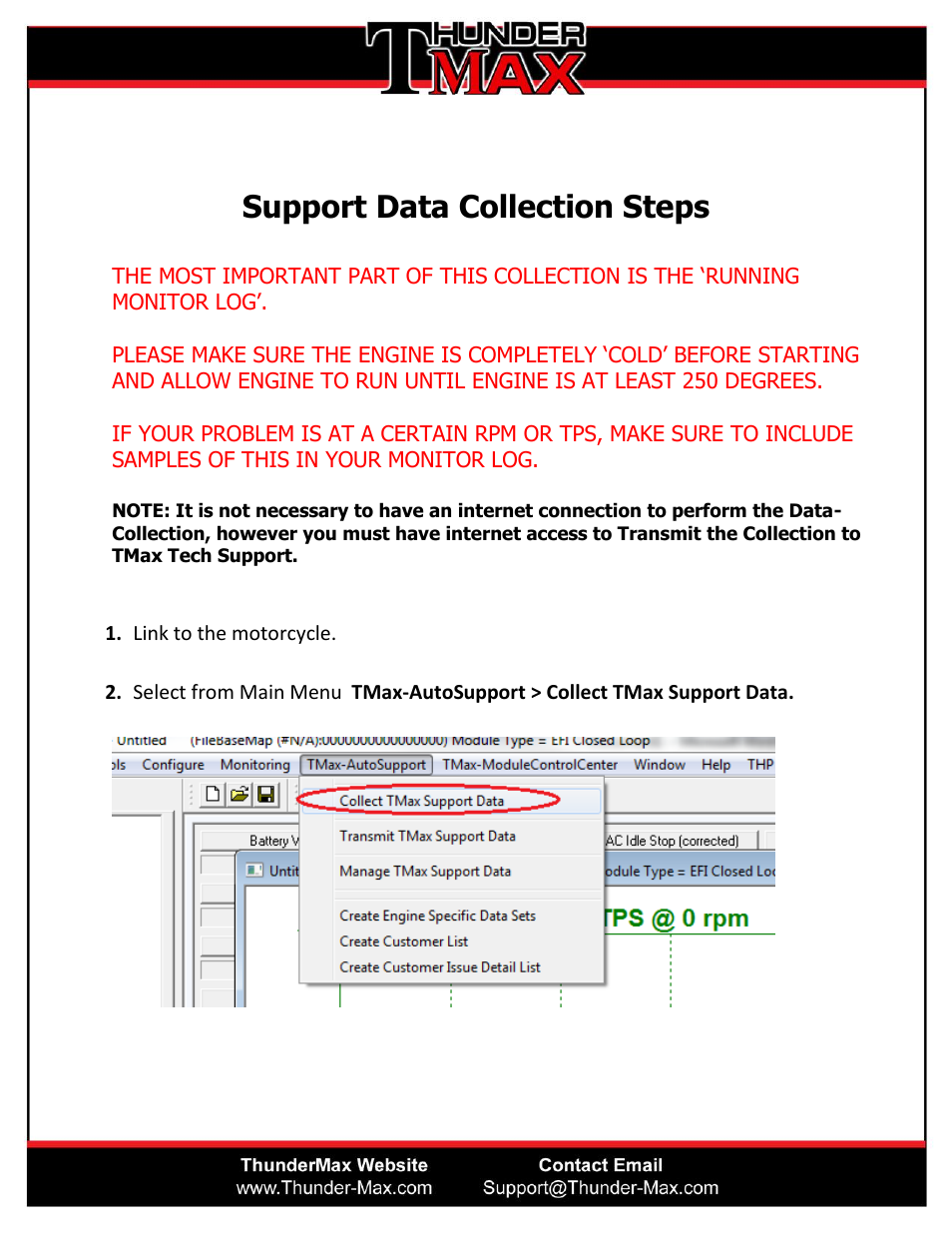 ThunderMax Using ThunderMax AutoSupport - Collecting and Transmitting Support Data Collections User Manual | 5 pages