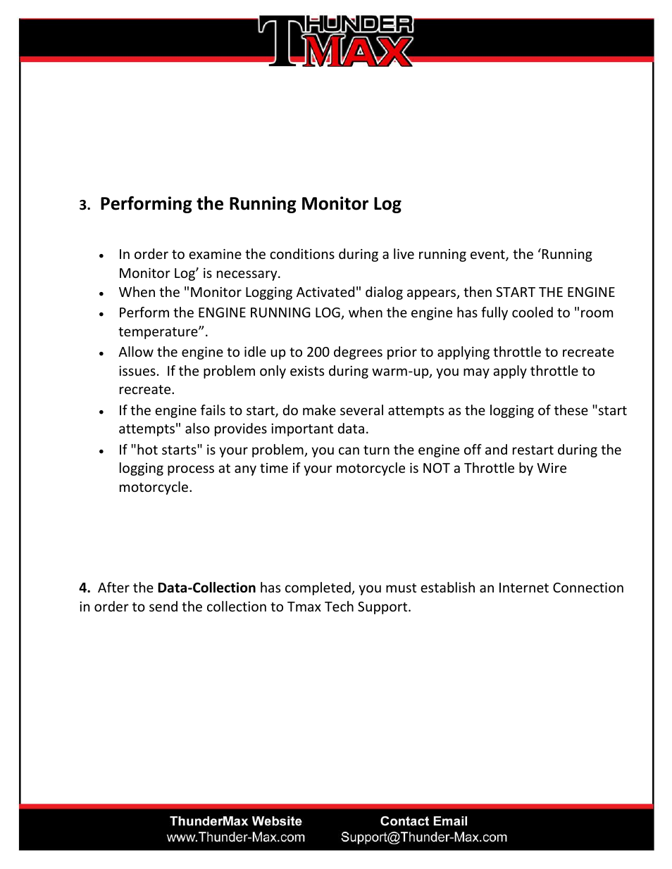 Performing the running monitor log | ThunderMax Using ThunderMax AutoSupport - Collecting and Transmitting Support Data Collections User Manual | Page 2 / 5