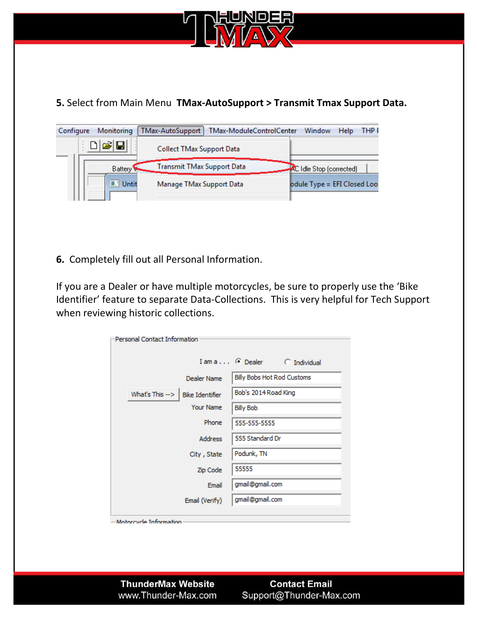 ThunderMax Using ThunderMax AutoSupport - Collecting and Transmitting Support Data Collections User Manual | Page 3 / 5