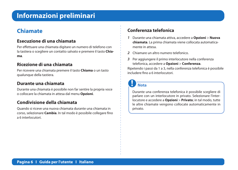 Informazioni preliminari, Chiamate | Thuraya XT-PRO User Manual | Page 121 / 206