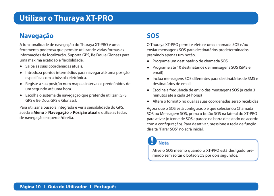 Utilizar o thuraya xt-pro, Navegação | Thuraya XT-PRO User Manual | Page 139 / 206