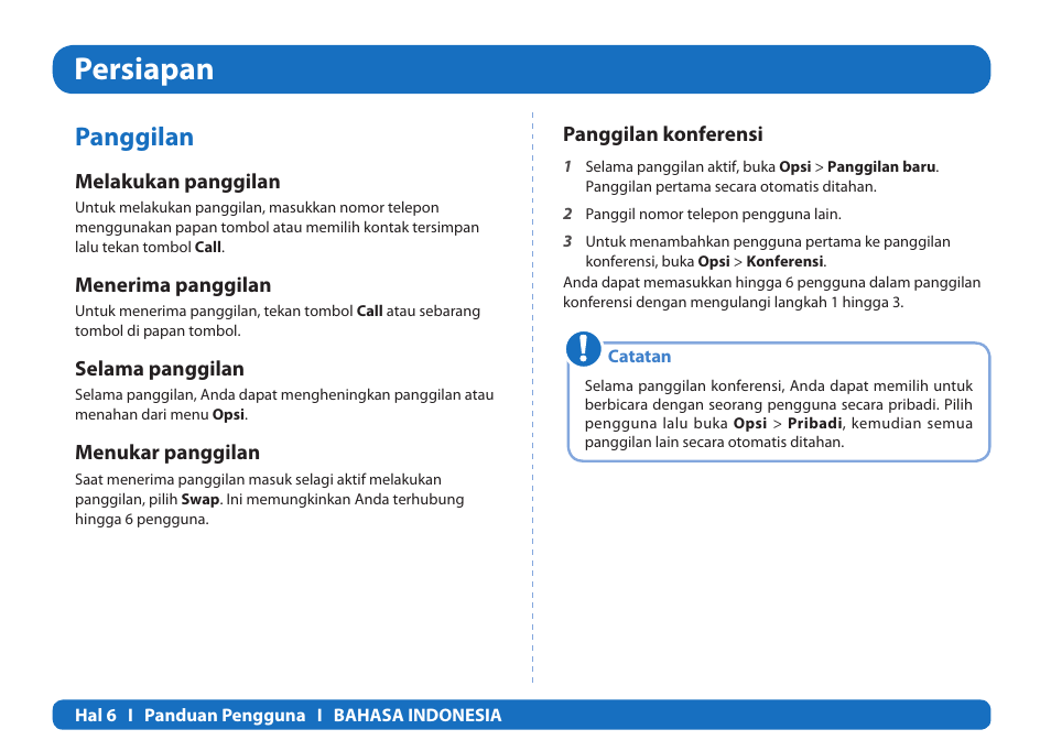 Persiapan, Panggilan | Thuraya XT-PRO User Manual | Page 37 / 206