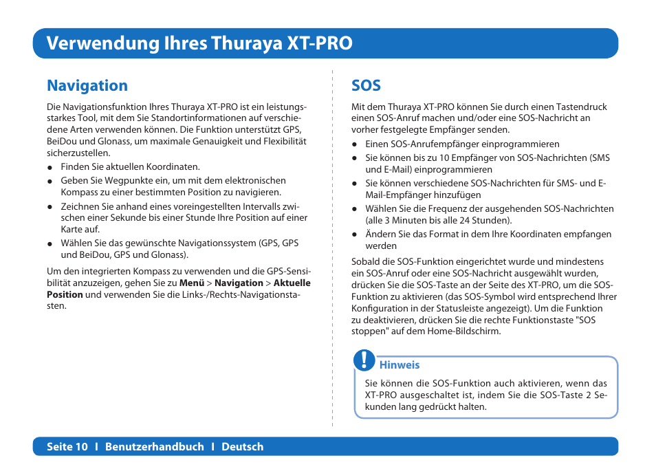 Verwendung ihres thuraya xt-pro, Navigation | Thuraya XT-PRO User Manual | Page 55 / 206