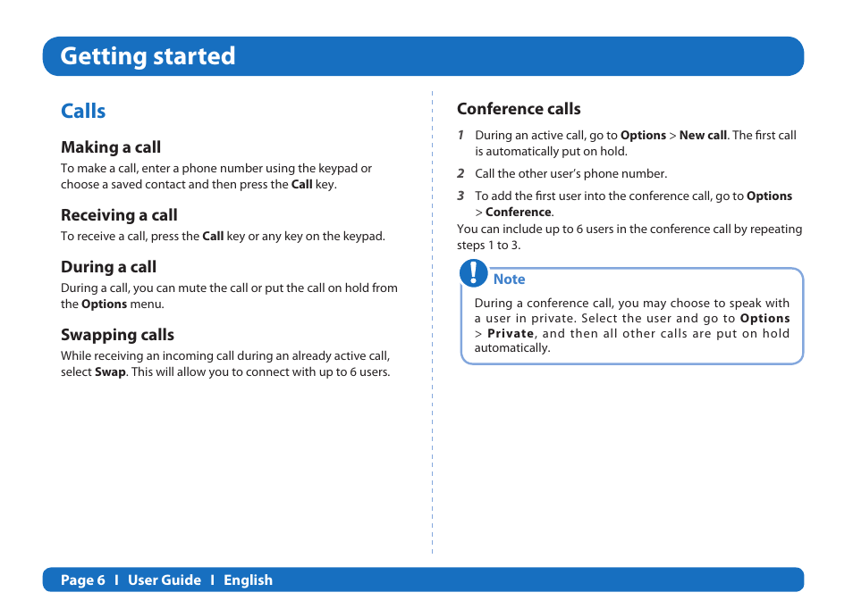 Getting started, Calls | Thuraya XT-PRO User Manual | Page 9 / 206