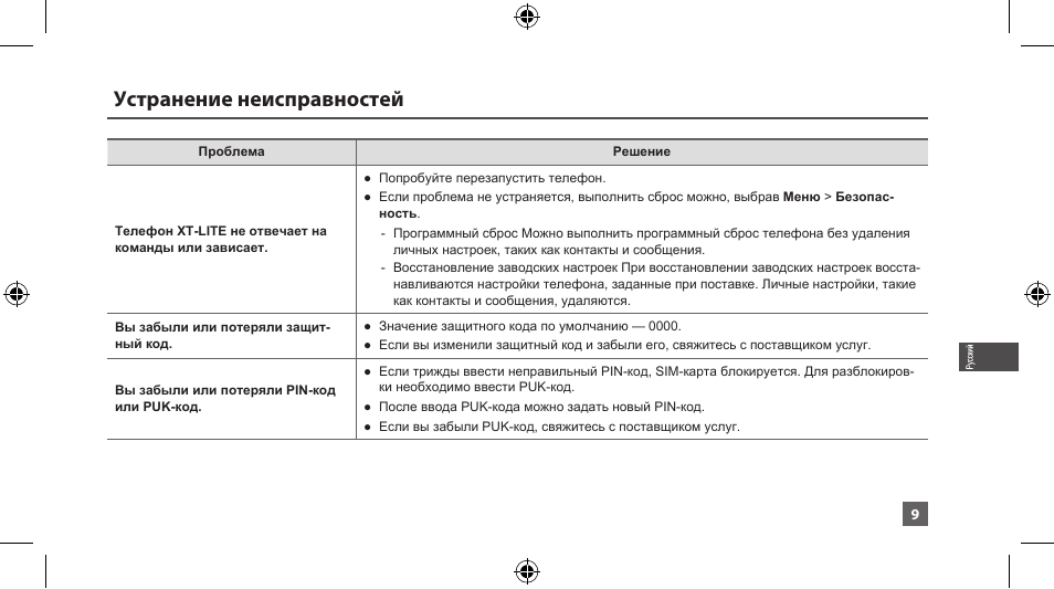 Устранение неисправностей | Thuraya XT-LITE User Manual | Page 102 / 139