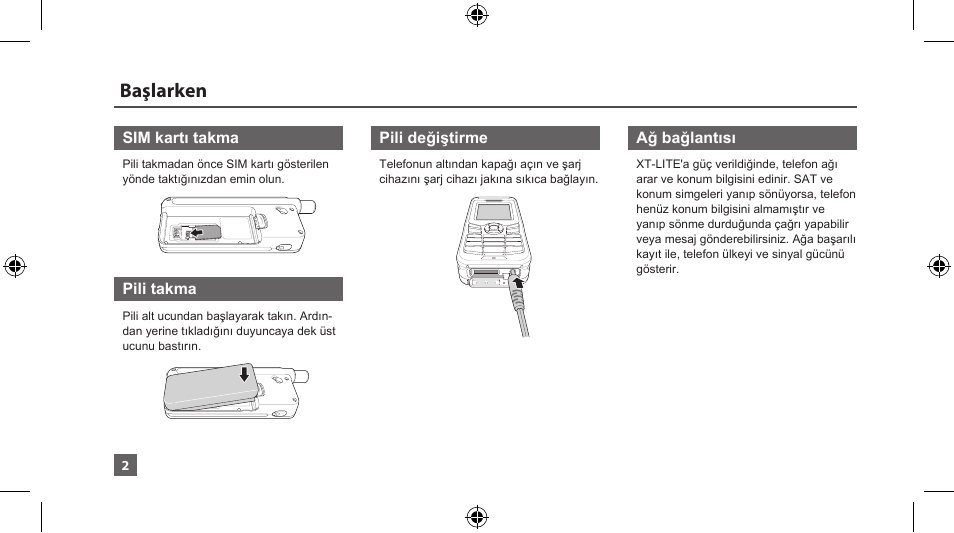 Başlarken | Thuraya XT-LITE User Manual | Page 105 / 139