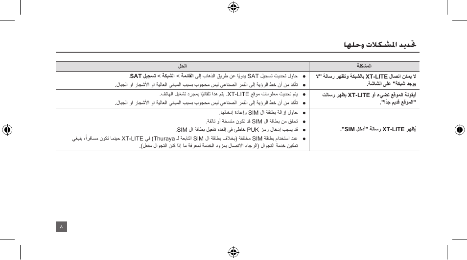 اهلحو تلاكشلما ديدتح | Thuraya XT-LITE User Manual | Page 21 / 139